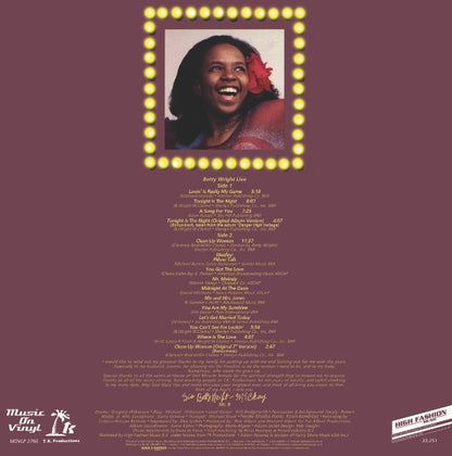 Betty Wright - Live (Limited crystal clear vinyl) (LP)