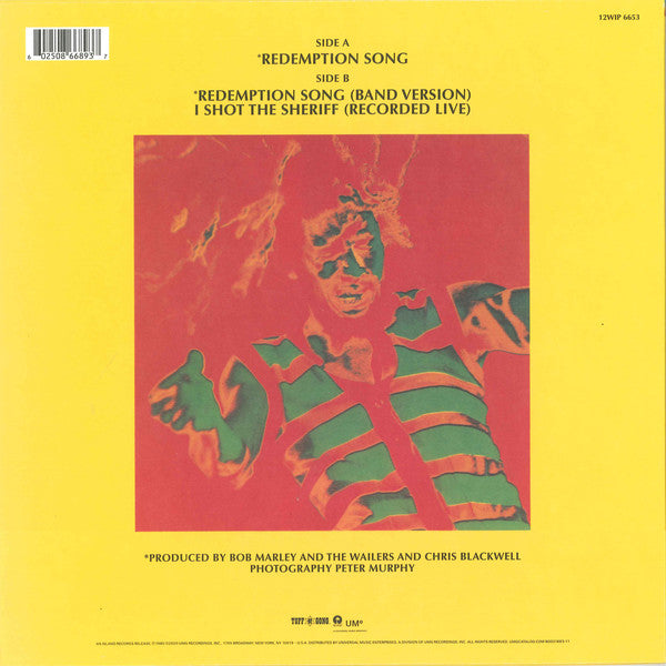 Bob Marley And The Wailers - Redemption Song (Limited edition, clear vinyl) (12" Maxi Single)