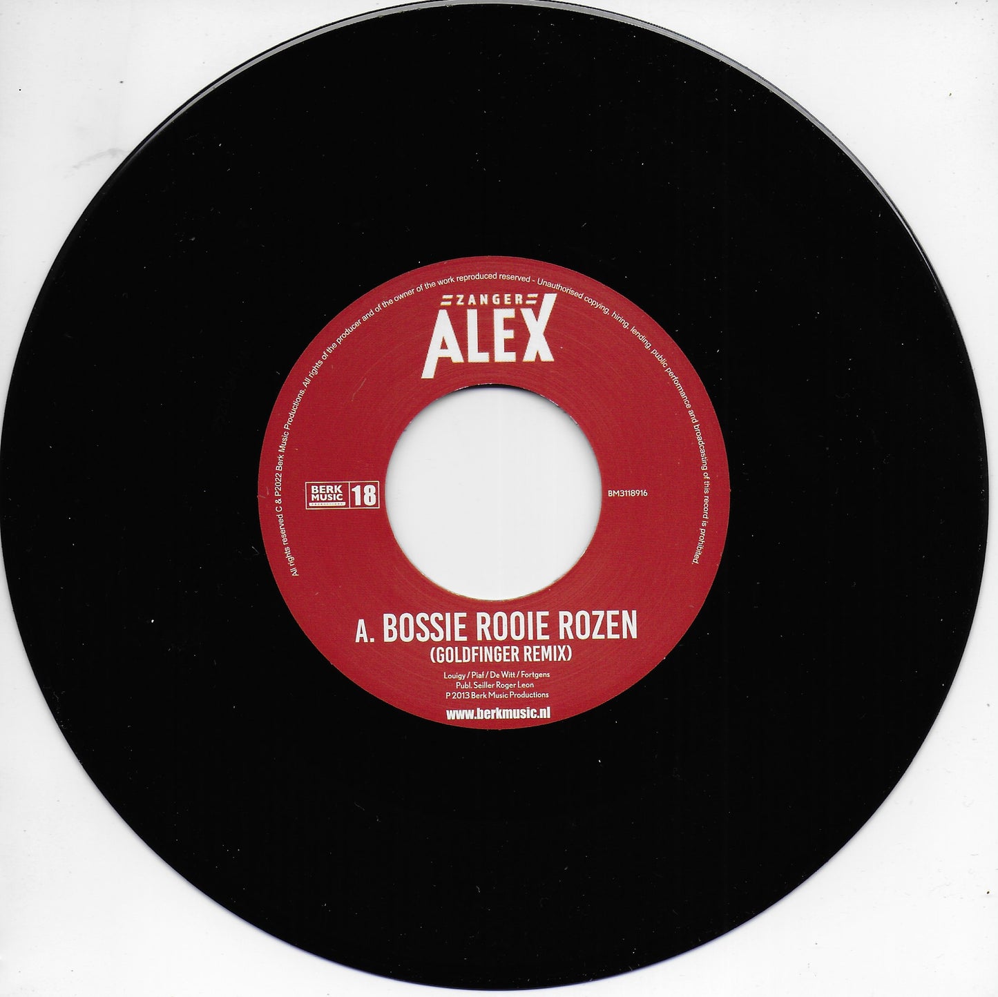 Zanger Alex - Bossie rooie rozen / Adio amore