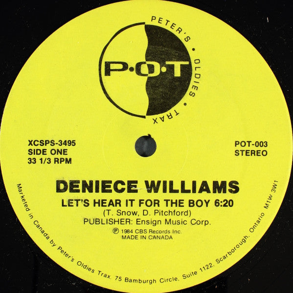 Deniece Williams - Let's hear it for the  boy / Shalamar - Dancing in the sheets (12" Maxi Single)