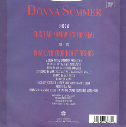 Donna Summer - This time i know it's for real (Engelse uitgave)