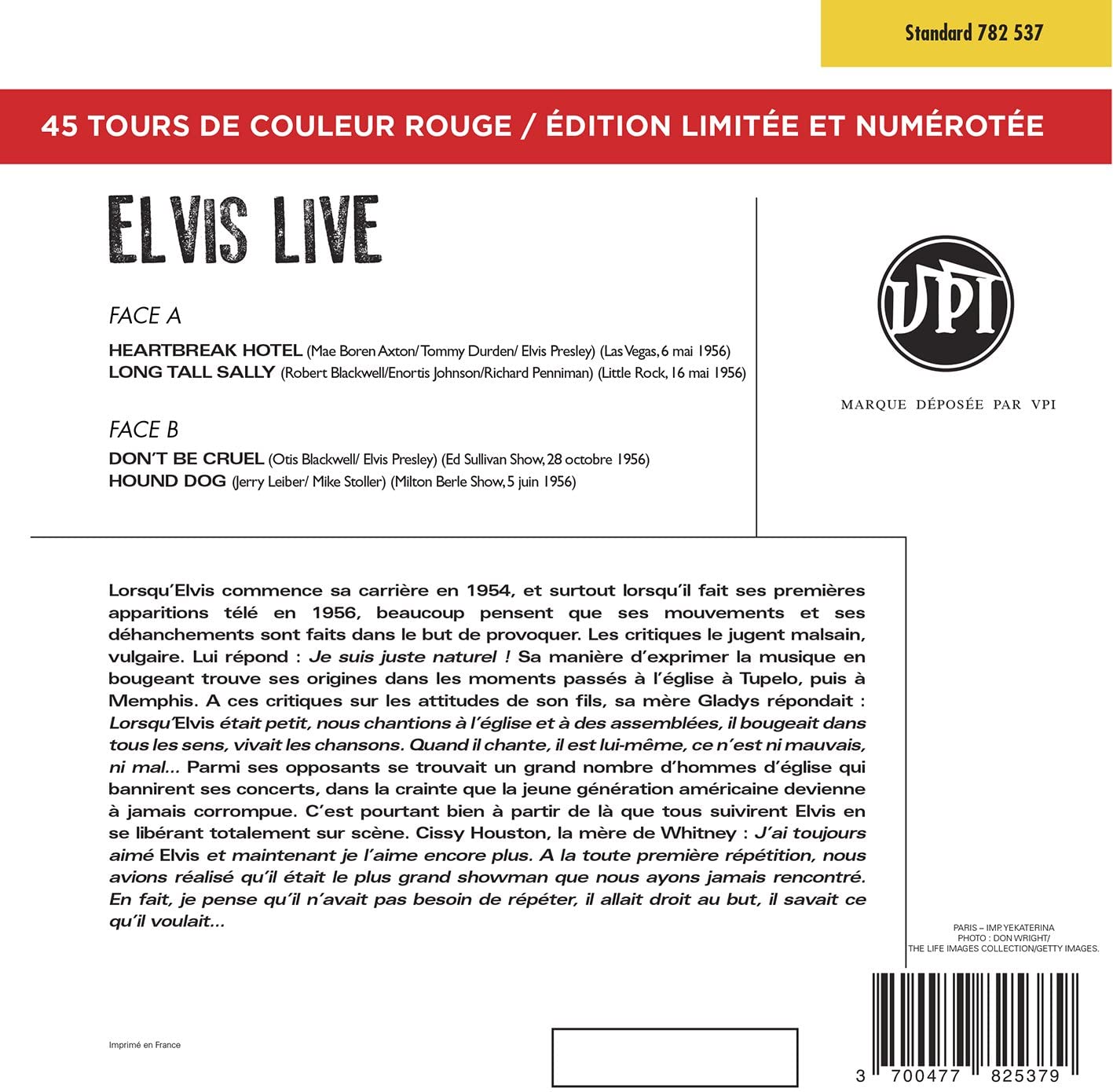 Elvis Presley - Signature collection 4 (Live) (Limited edition, rood vinyl)