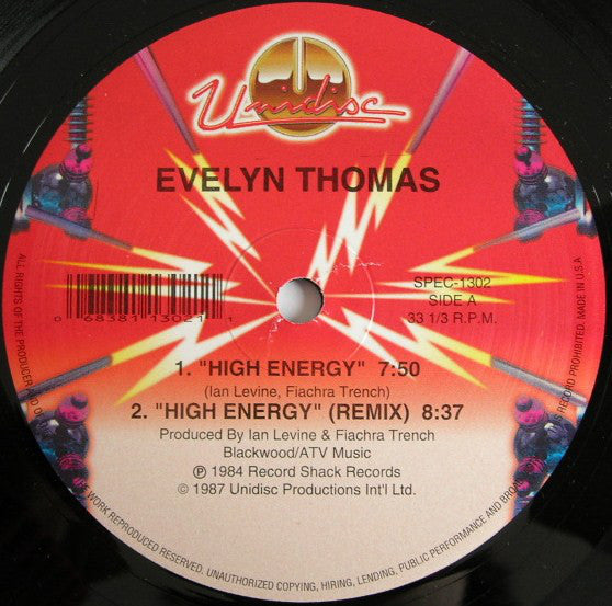 Evelyn Thomas - High energy / Mega-Mix (12" Maxi Single)
