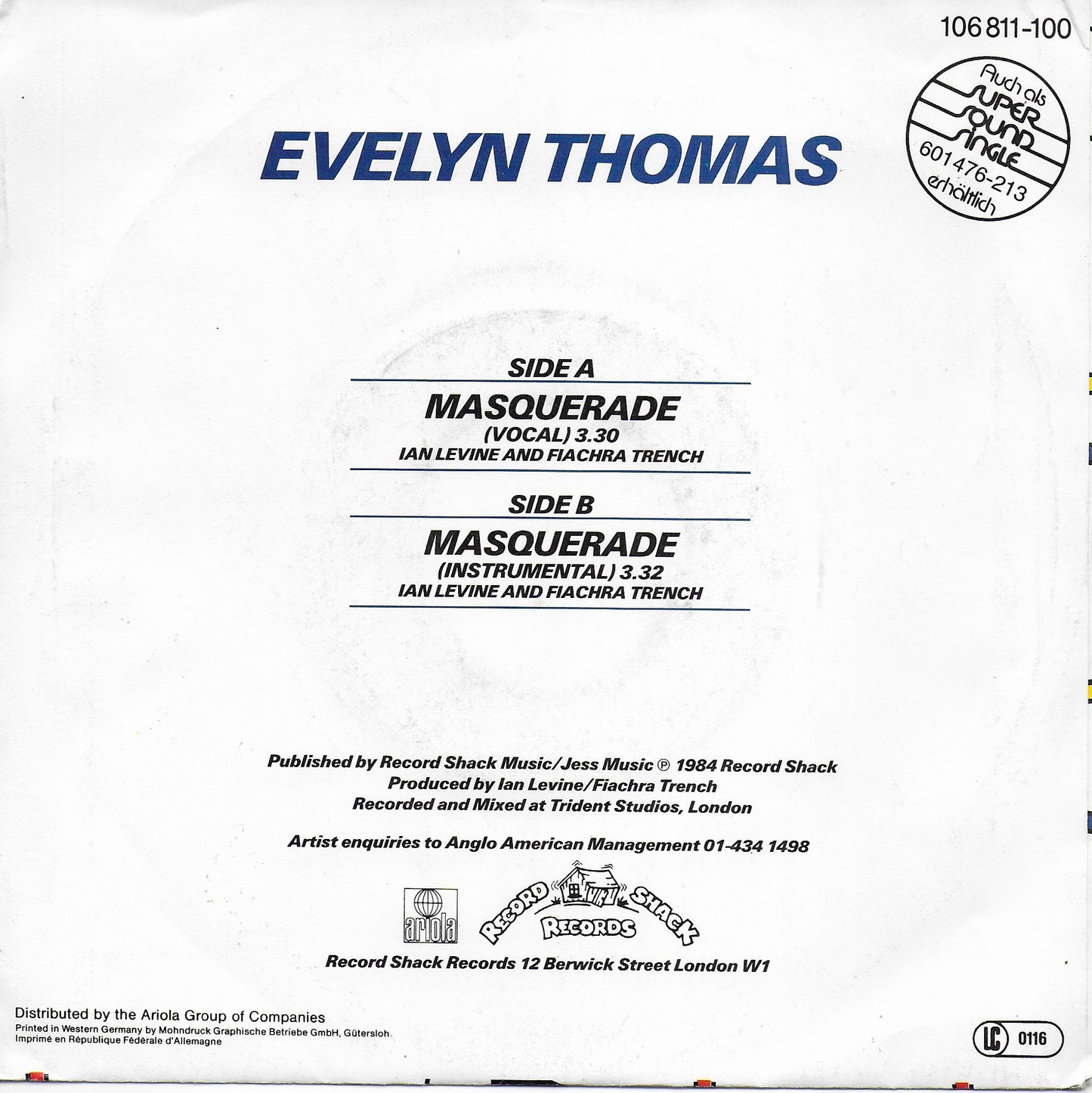 Evelyn Thomas - Masquerade