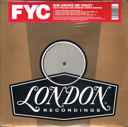Fine Young Cannibals - She drives me crazy / Johnny come home (Remixes) (Pink vinyl) (12" Maxi Single)