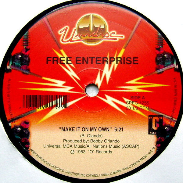 Free Enterprise - Make it on my own / Screamin' Tony Baxter - Get up off that thing (12" Maxi Single)