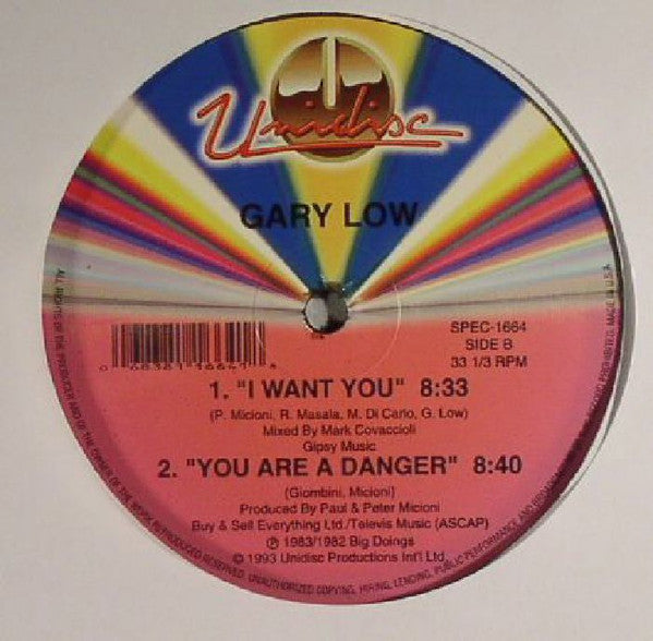 Gary Low - La colegiala / You are a danger (12" Maxi Single)
