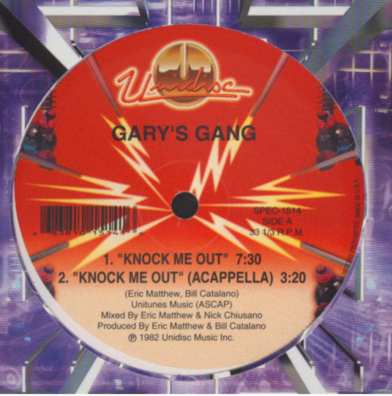 Gary's Gang - Knock me out (12" Maxi Single)