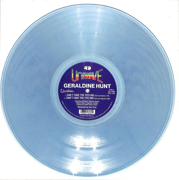 Geraldine Hunt - Can't fake the feeling (Carl Cox remix) (Translucent blue vinyl) (12" Maxi Single)