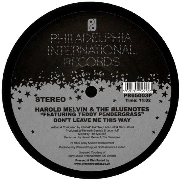 Harold Melvin & The Blue Notes feat. Teddy Pendergrass - Don't leave me this way / Bad luck (12" Maxi Single)