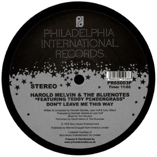 Harold Melvin & The Blue Notes feat. Teddy Pendergrass - Don't leave me this way / Bad luck (12" Maxi Single)