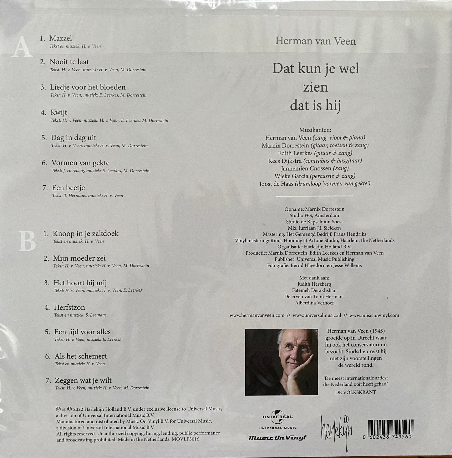 Herman Van Veen - Dat Kun Je Wel Zien Dat Is Hij (Limited edition, silver vinyl) (LP)