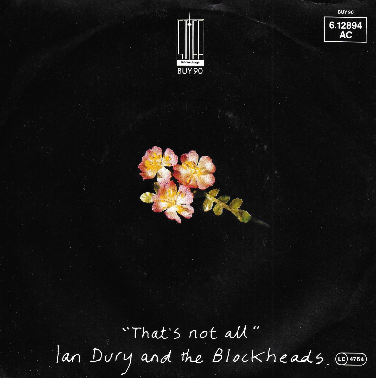 Ian Dury and the Blockheads - I want to be straight (Duitse uitgave)
