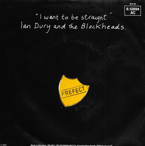 Ian Dury and the Blockheads - I want to be straight (Duitse uitgave)