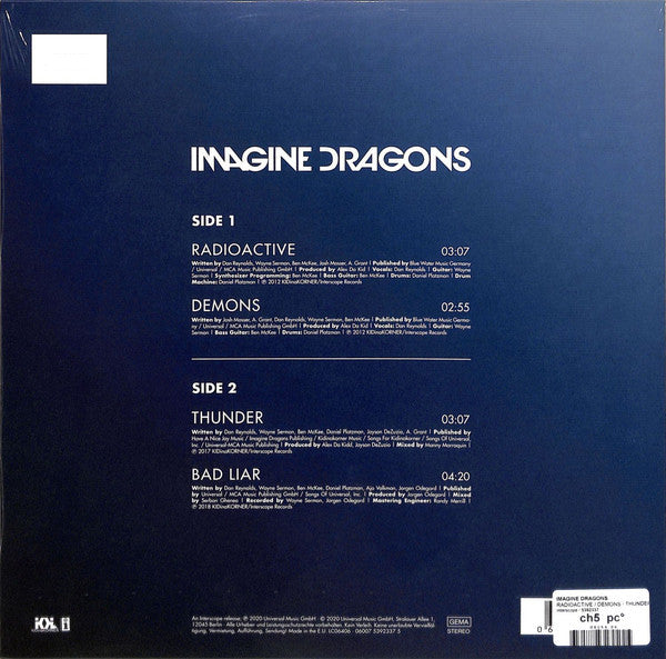 Imagine Dragons - Radioactive / Demons / Thunder / Bad liar (Limited edition 10" vinyl)