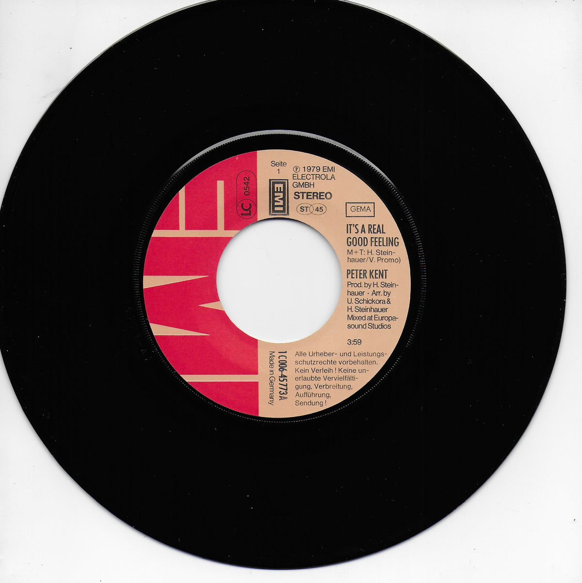 Peter Kent - It's a real good feeling (Duitse uitgave)