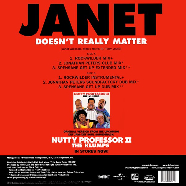 Janet Jackson - Doesn't really matter (12" Maxi Single)