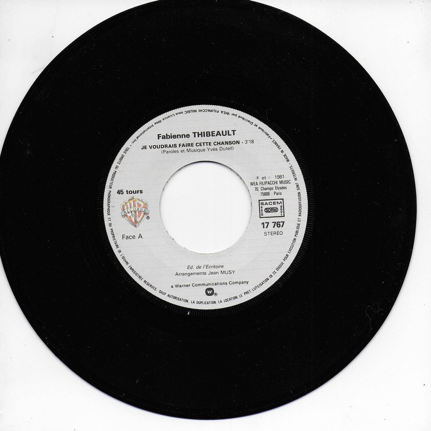 Fabienne Thibeault - Je voudrais faire cette chanson
