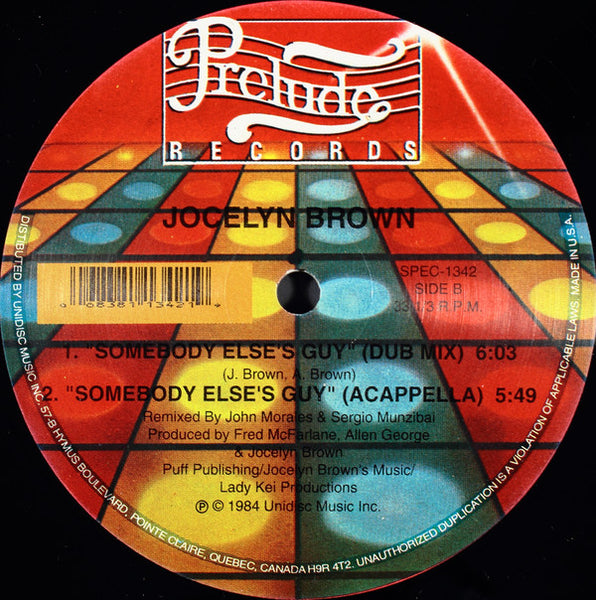 Jocelyn Brown - Somebody else's guy (remix) (12" Maxi Single)