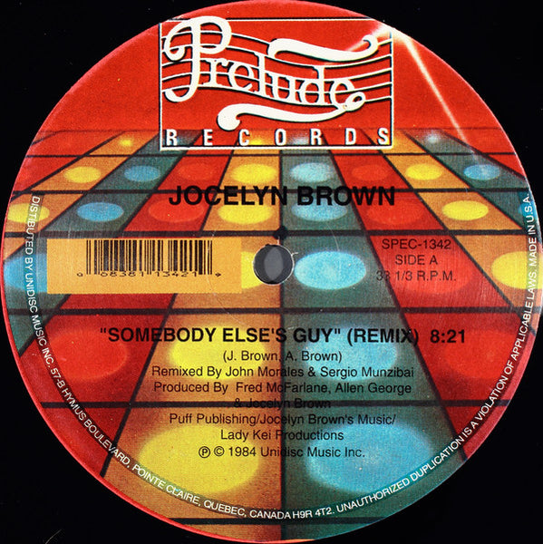 Jocelyn Brown - Somebody else's guy (remix) (12" Maxi Single)