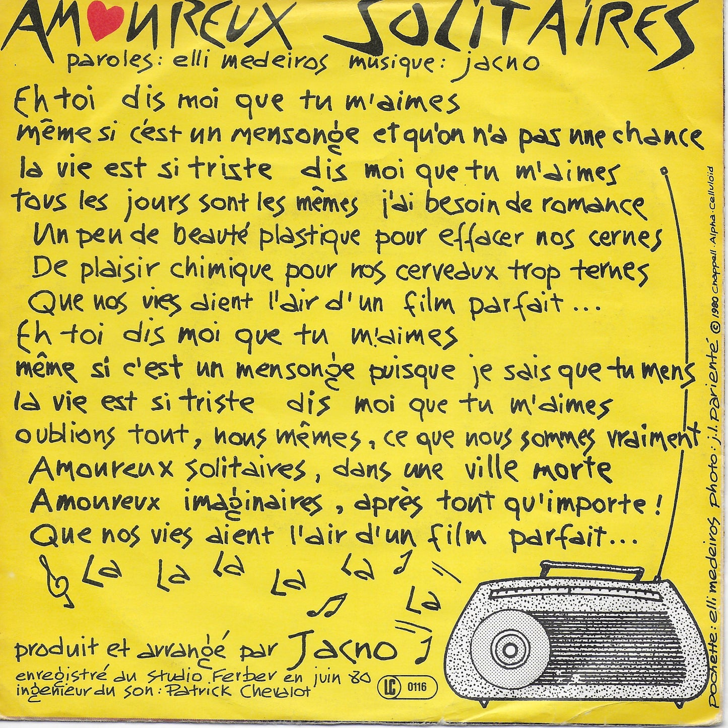 Lio - Amoureux solitaires (Duitse uitgave)