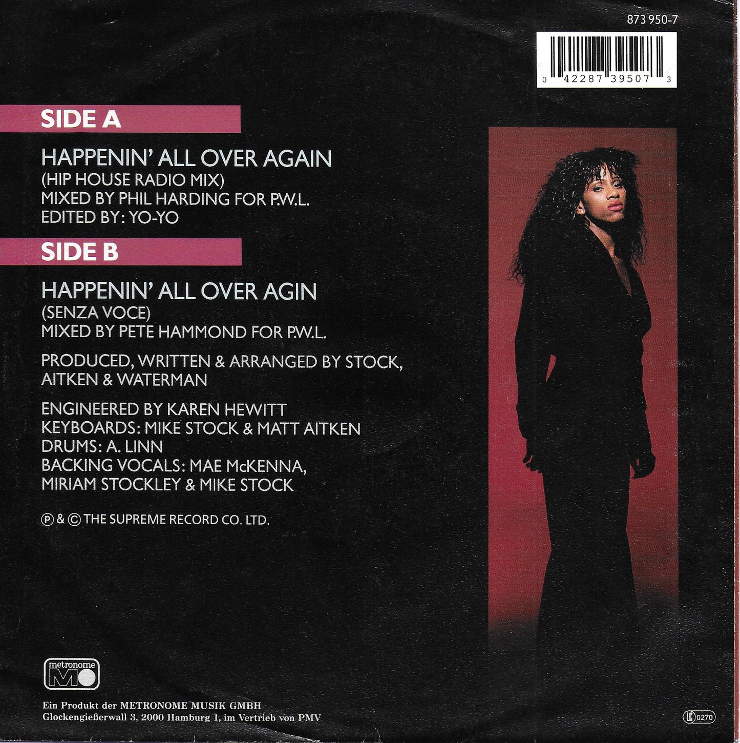 Lonnie Gordon - Happenin' all over again (Duitse uitgave)