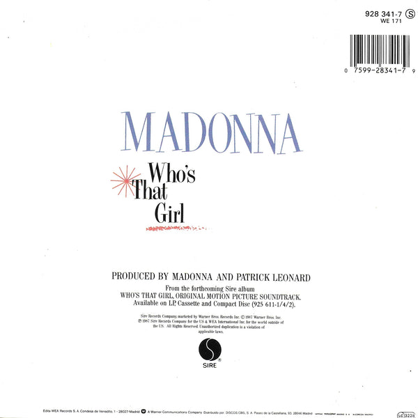 Madonna - Who's that girl (Spaanse uitgave)