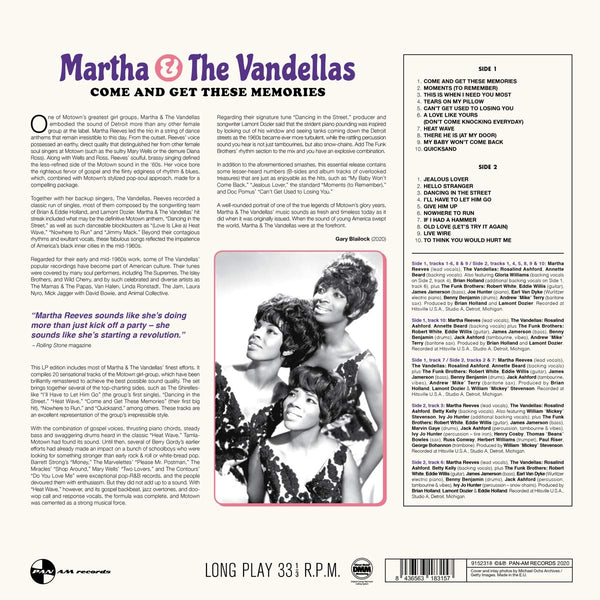 Martha & The Vandellas - Come And Get These Memories (LP)