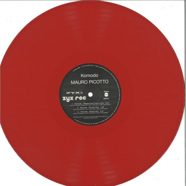 Mauro Picotto - Komodo (Limited edition, red vinyl) (12" Maxi Single)