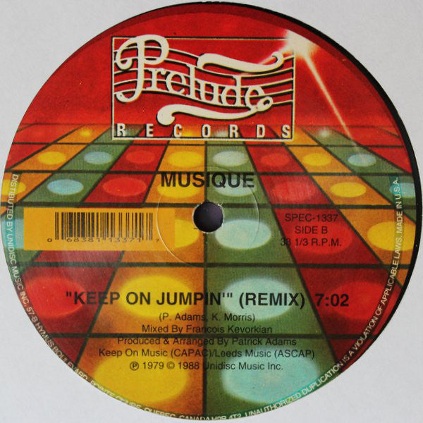 Musique - In the bush / Keep on jumpin' (Clear orange with white swirl vinyl) (12" Maxi Single)