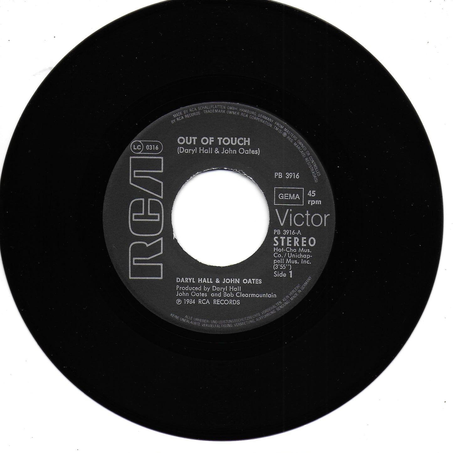 Daryl Hall & John Oates - Out of touch (Duitse uitgave)
