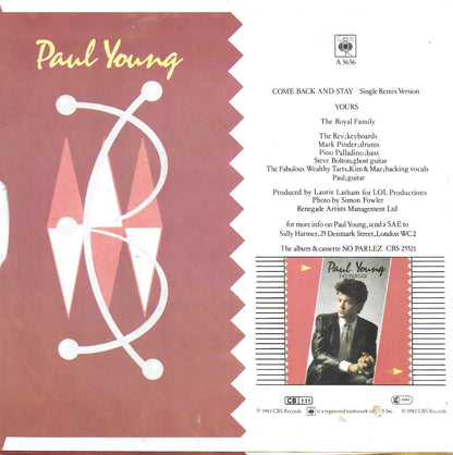Paul Young - Come back and stay (Duitse uitgave)