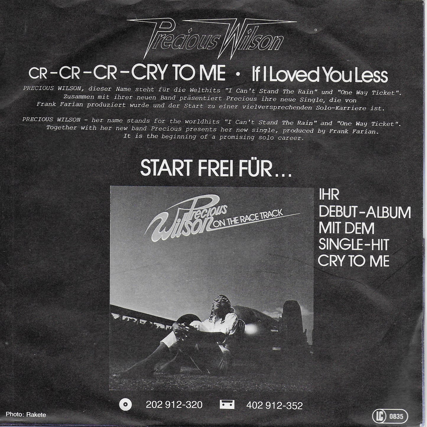 Precious Wilson - Cry to me (Duitse uitgave)