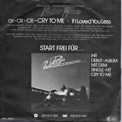 Precious Wilson - Cry to me (Duitse uitgave)