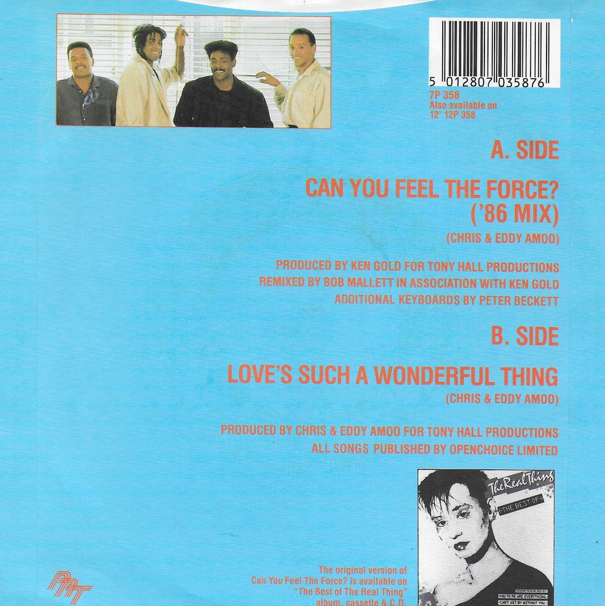 The Real Thing - Can you feel the force ('86 remix) (Engelse uitgave)