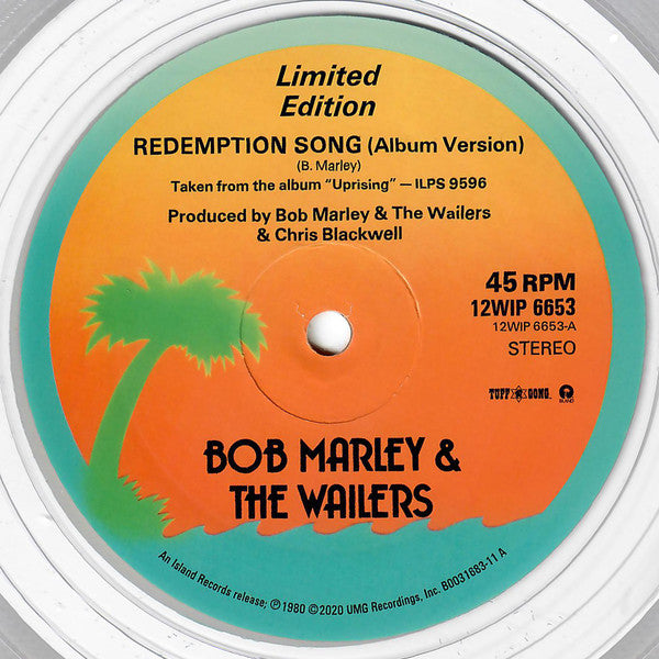 Bob Marley And The Wailers - Redemption Song (Limited edition, clear vinyl) (12" Maxi Single)