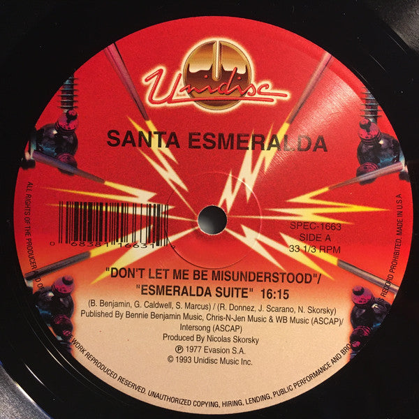 Santa Esmeralda - Don't let me be misunderstood/Esmeralda suite (12" Maxi Single)