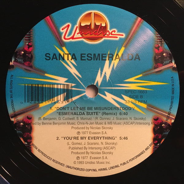 Santa Esmeralda - Don't let me be misunderstood/Esmeralda suite (12" Maxi Single)