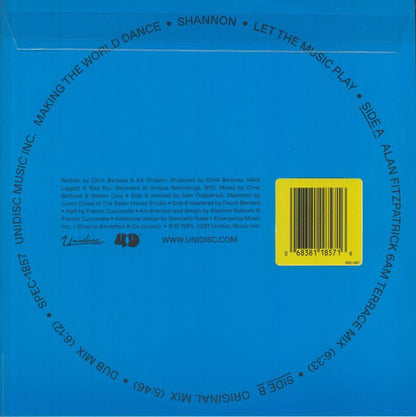 Shannon - Let the music play (Alan Fitzpatrick remix) (Translucent blue vinyl) (12" Maxi Single)