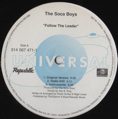 The Soca Boys - Follow the leader (12" Maxi Single)