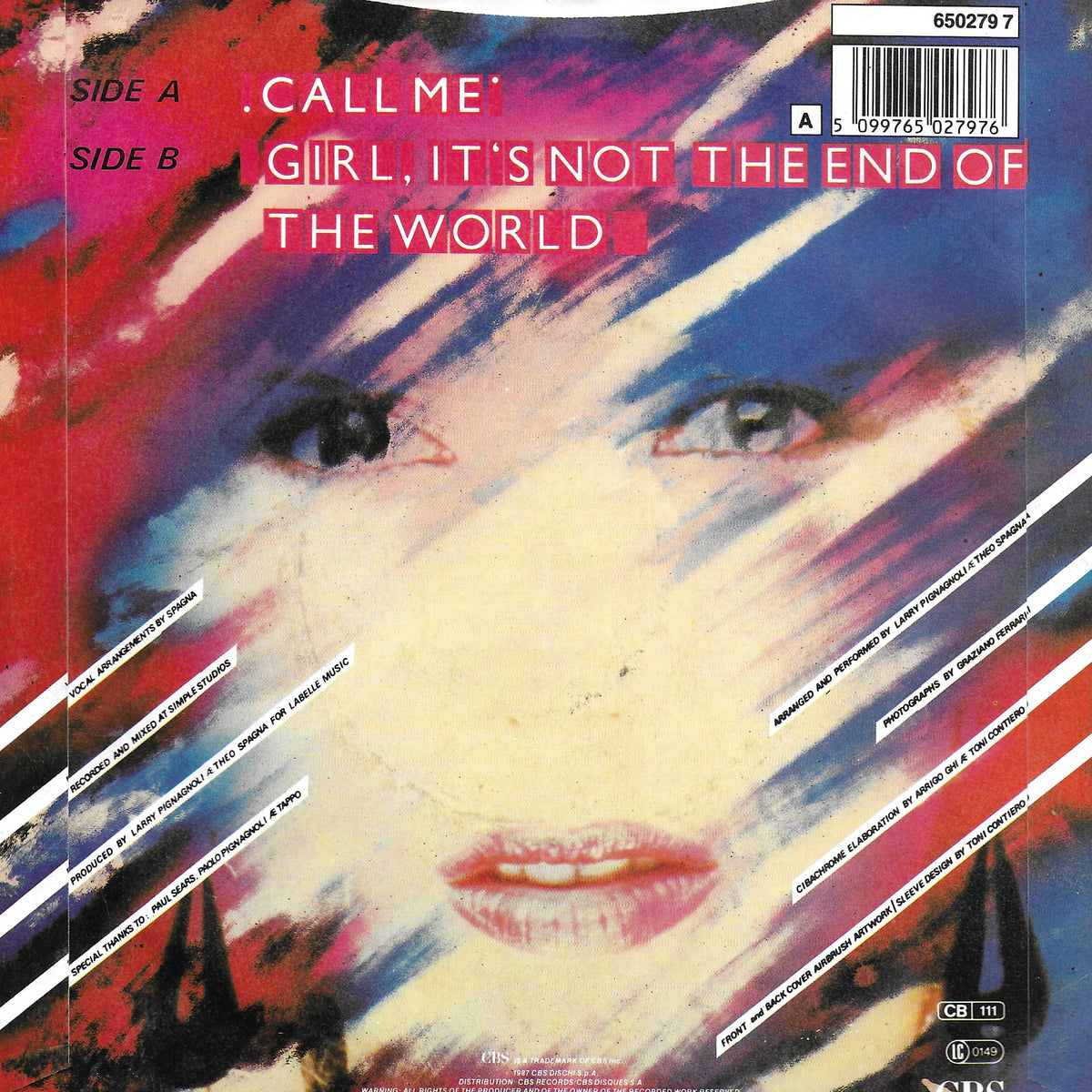 Spagna - Call me (Engelse uitgave)