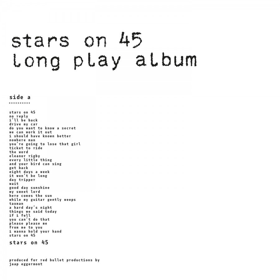 Stars On 45 - Long Play Album (Limited edition, white vinyl) (LP)