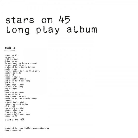 Stars On 45 - Long Play Album (Limited edition, white vinyl) (LP)