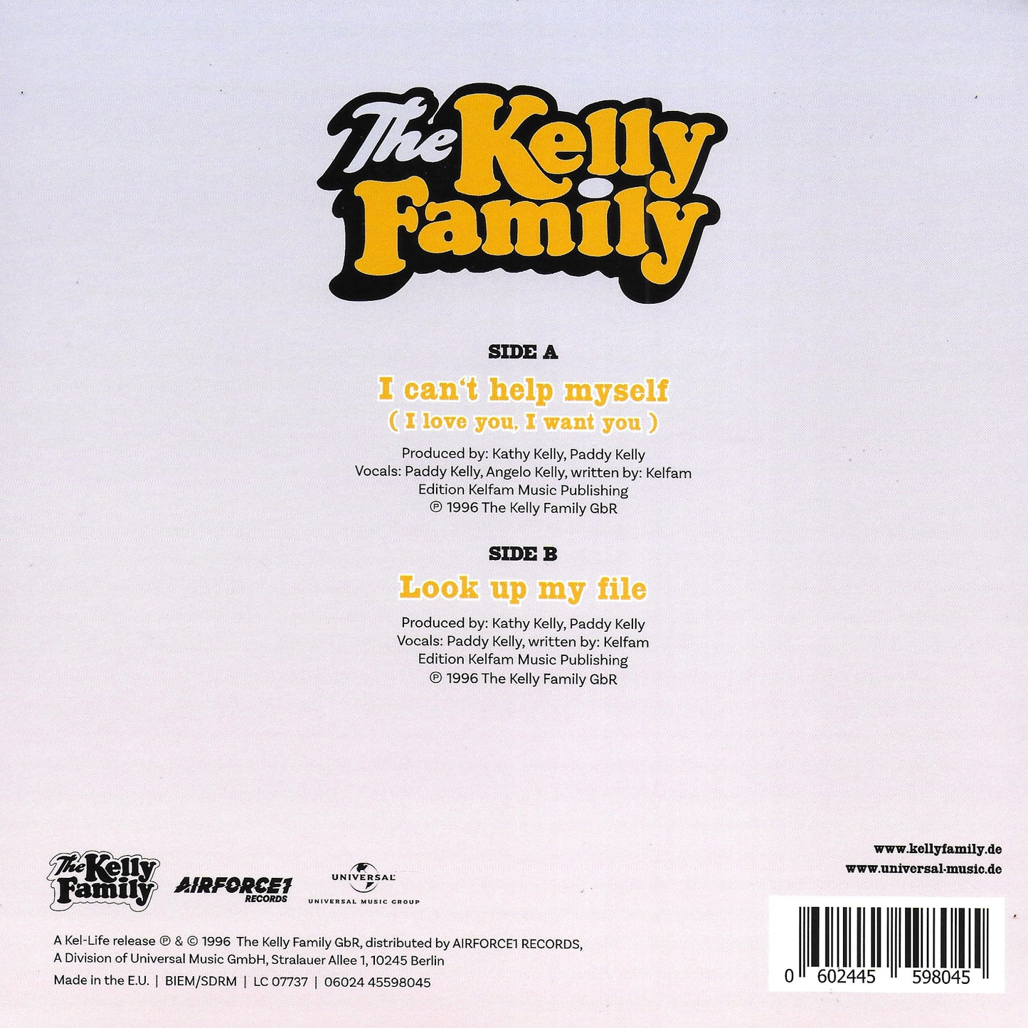 The Kelly Family - I can't help myself (I love you, I want you) (Limited pink vinyl)