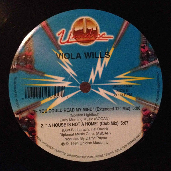 Viola Wills - Gonna get along without you now / If you could read my mind (12" Maxi Single)