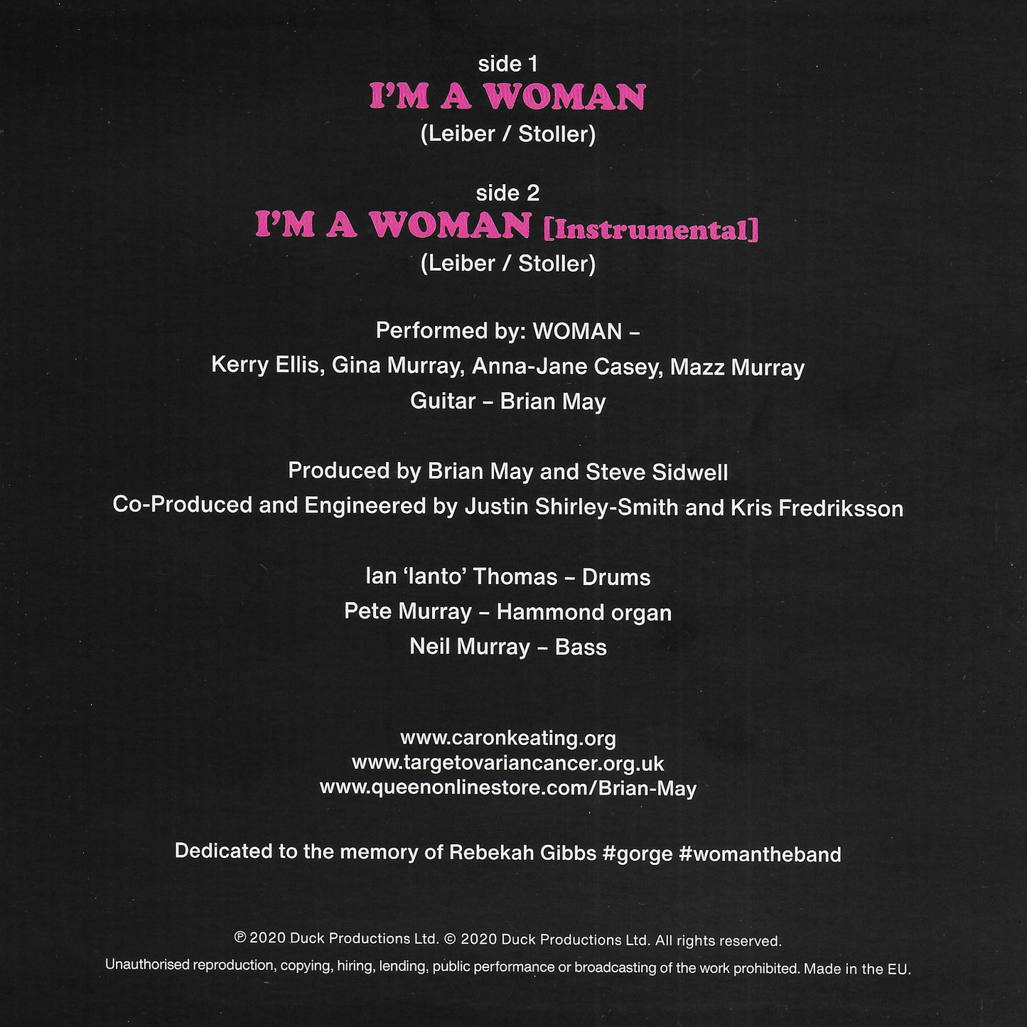 Woman feat. Brian May - I'm a woman