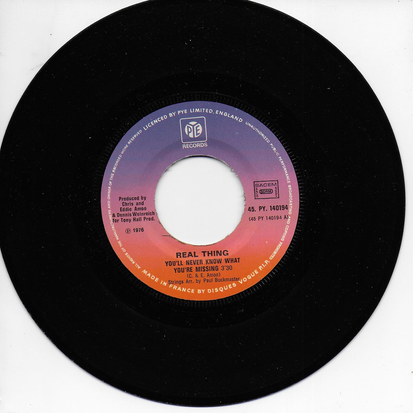 Real Thing - You'll never know what you're missing (Franse uitgave)