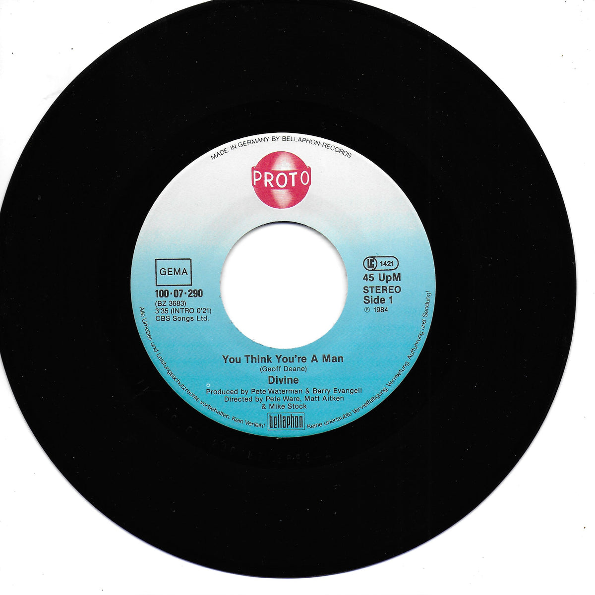 Divine - You think you're a man (Duitse uitgave)