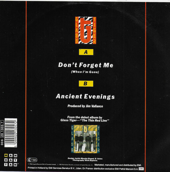 Glass Tiger - Don't forget me (when i'm gone)