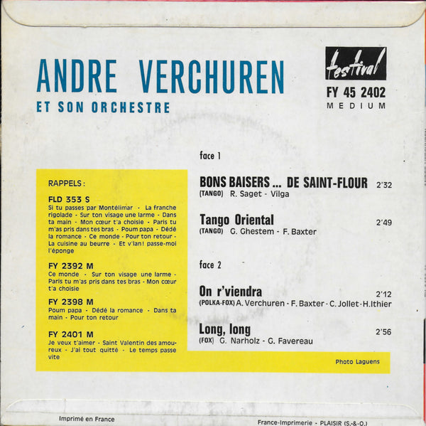 Andre Verchuren et son Orchestra - Bons baisers...de saint-flour